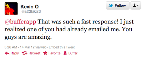 Eksempel på hurtig respons