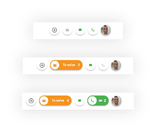 Knappen Til løsning i LiveAgent