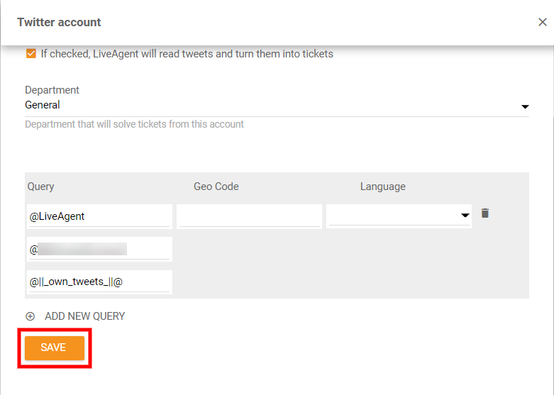 Gem Twitter-integrationsindstillinger
