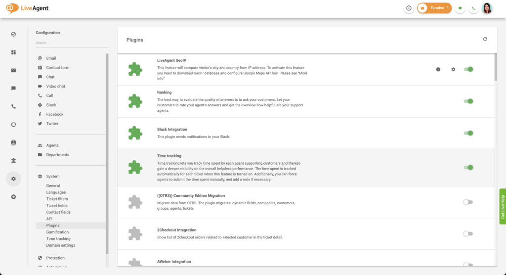 Time tracking enabled