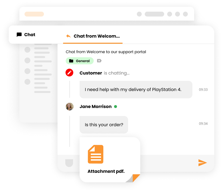 Add an attachment in tickets - LiveAgent help desk feature