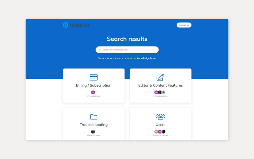 HelpJuice vidensbasesystem i brug