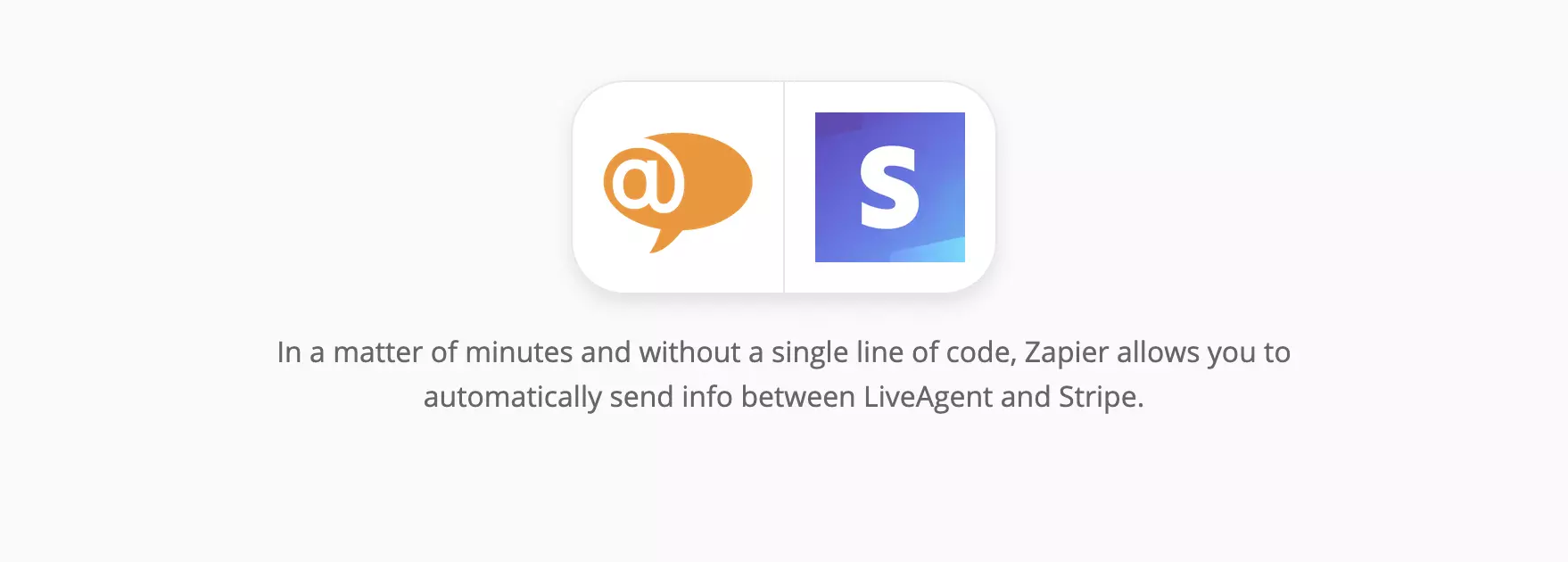 LiveAgent og Stripe integrationsside på Zapier