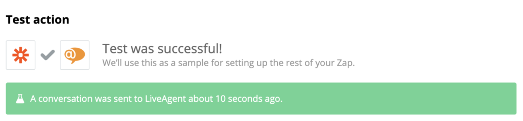 En vellykket test af en PayPal og LiveAgent integration