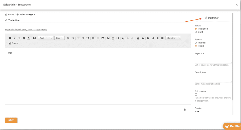 Clockify timer i vidensbase