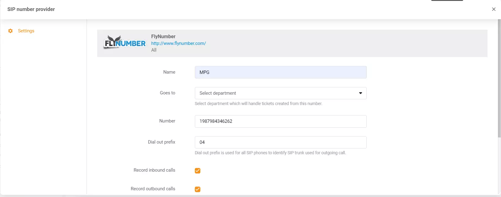 FlyNumber-legitimationsoplysninger
