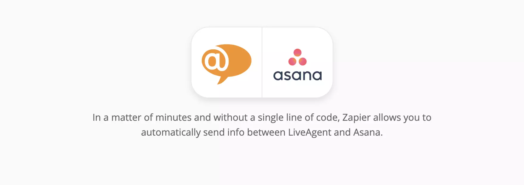 LiveAgent og Asana-integrationside på Zapier