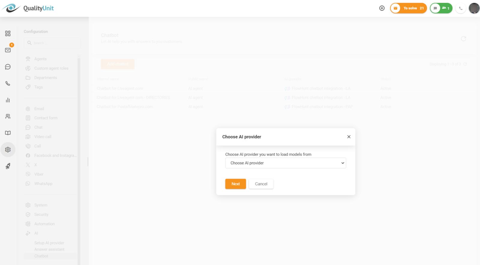 Valg af AI chatbot-udbyder
