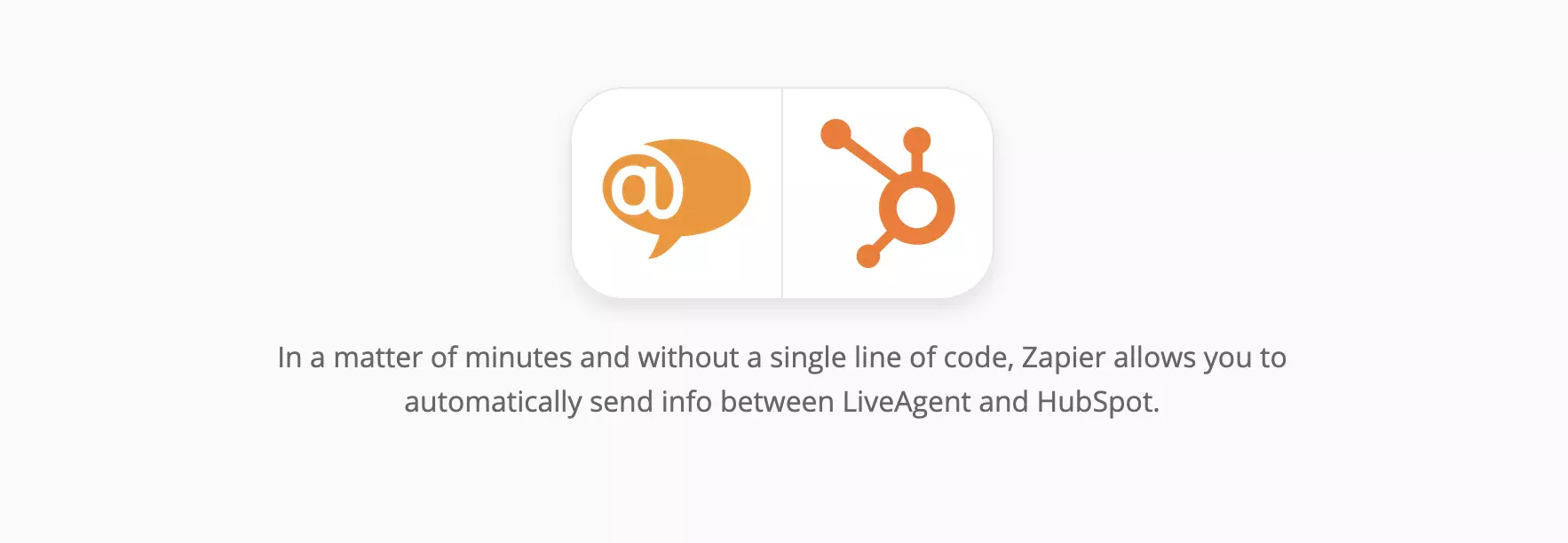 HubSpot og LiveAgent-integrationside på Zapier