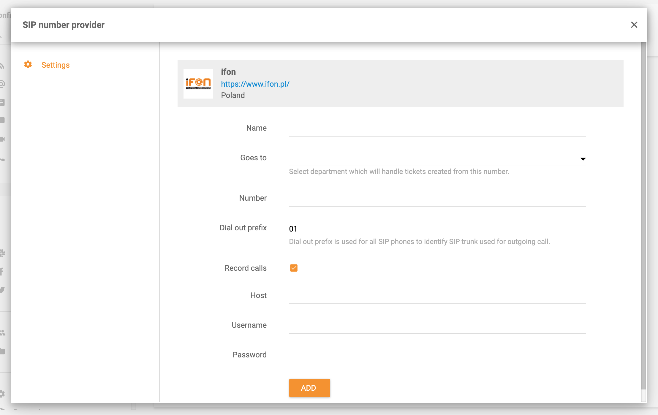 iFON-integration i LiveAgent
