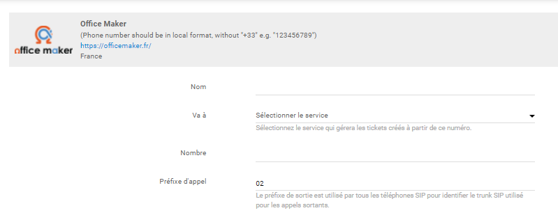 Configure Peoplefone phone number