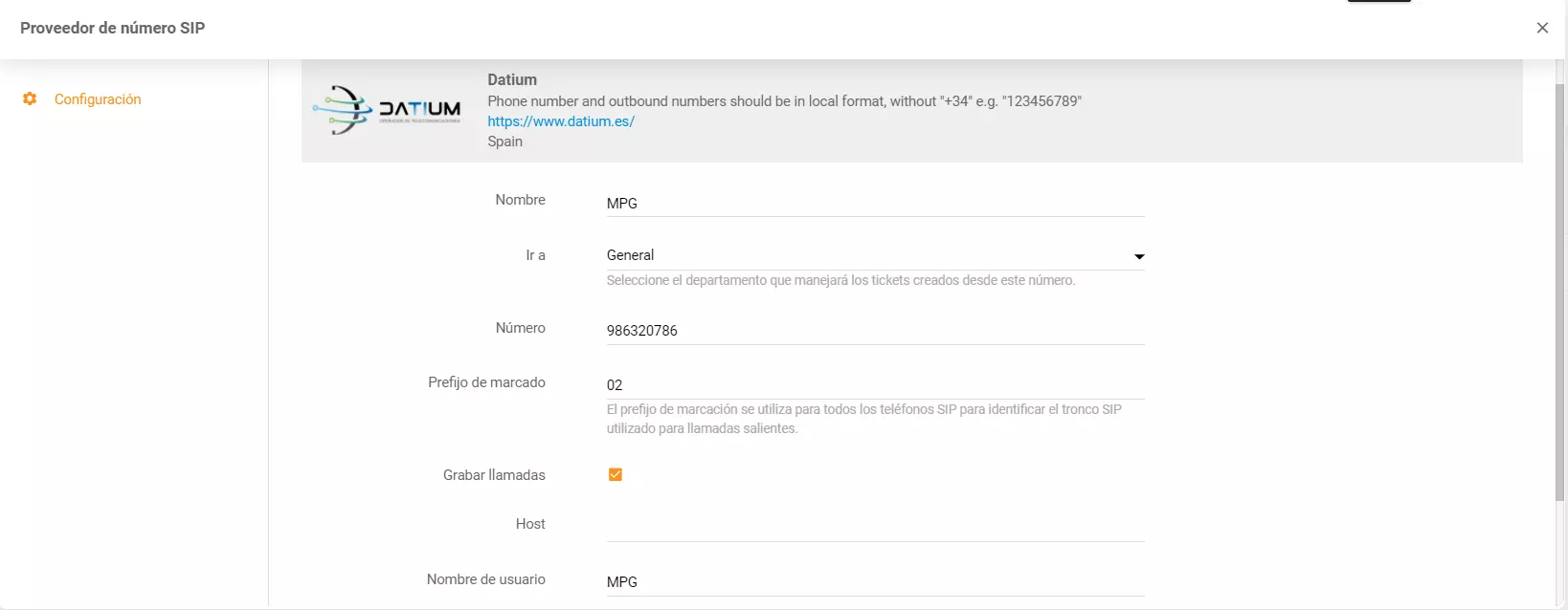 Indtast Datium-legitimationsoplysninger