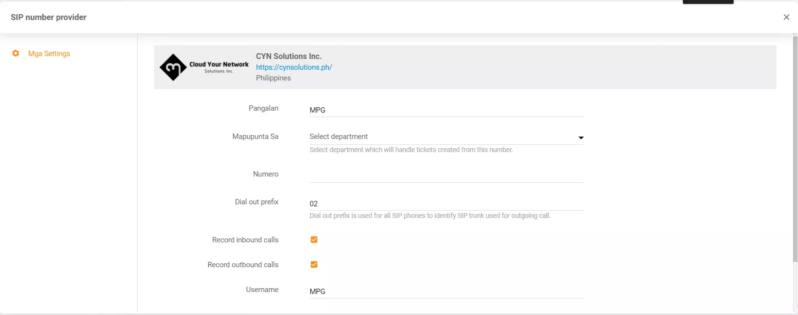 CYN Solutions Inc-legitimationsoplysninger