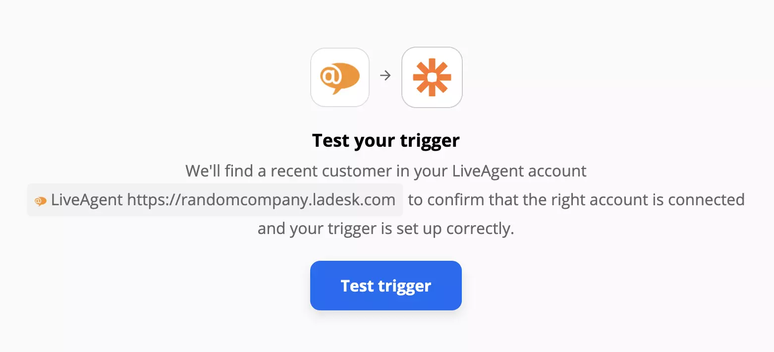 LiveAgent-trigger test