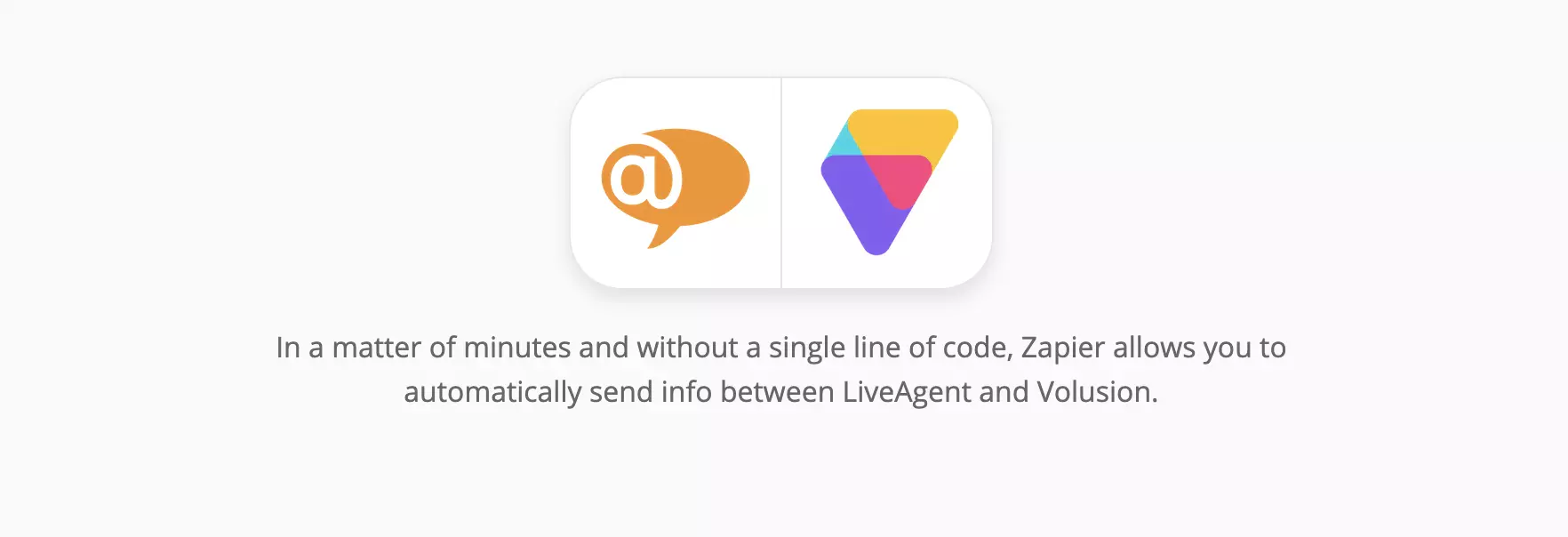 LiveAgent og Volusion-integration på Zapier