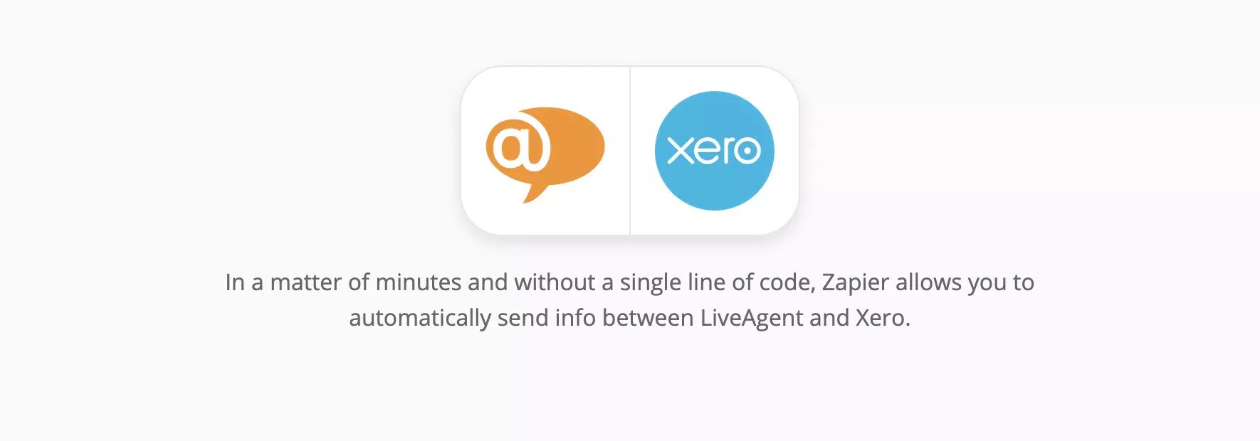 Xero og LiveAgent-integrationside på Zapier