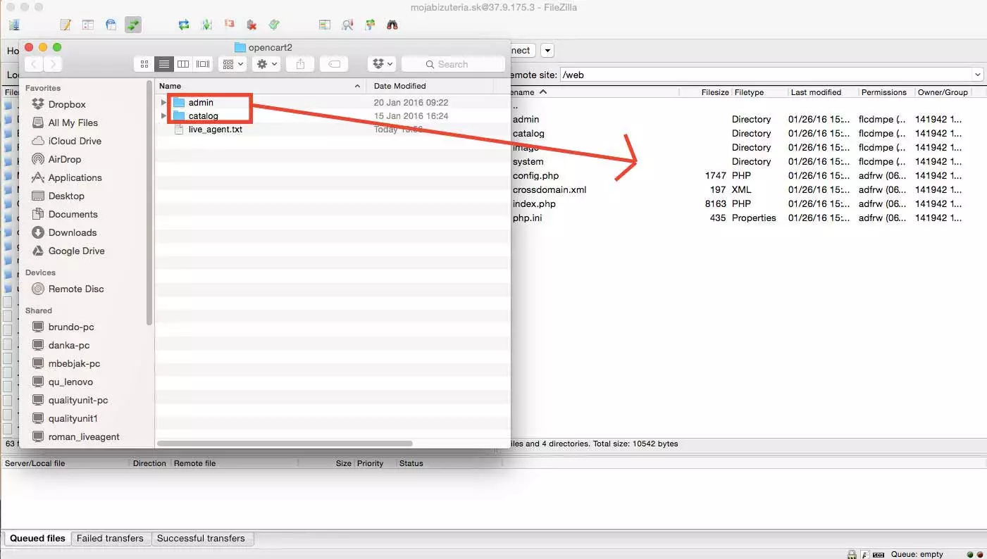 OpenCart LiveAgent-integration - Upload filer