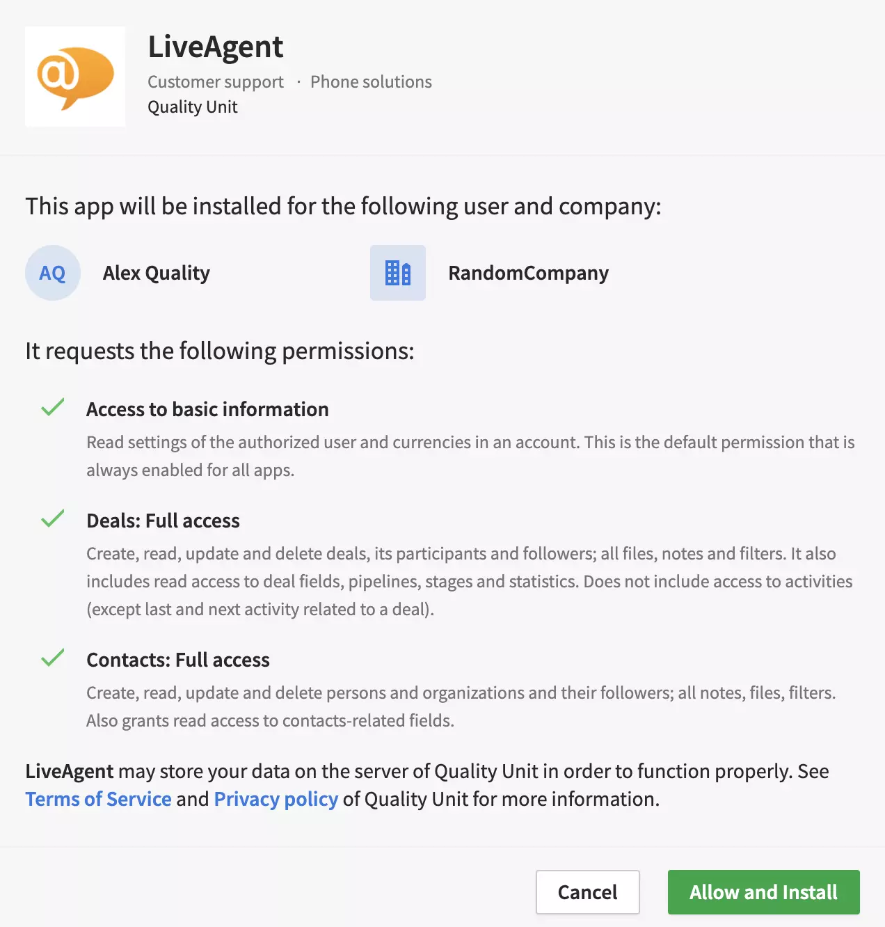 Installer PipeDrive-pluginnet til LiveAgent