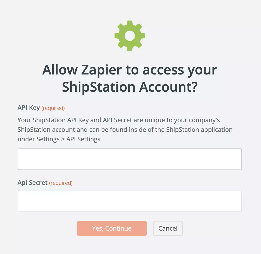 ShipStation API-indstillinger