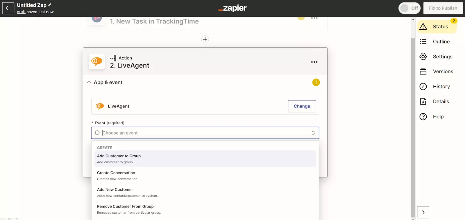 TrackingTime LiveAgent integration
