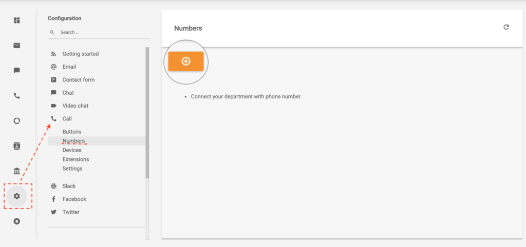 LiveAgent's direct call navigation