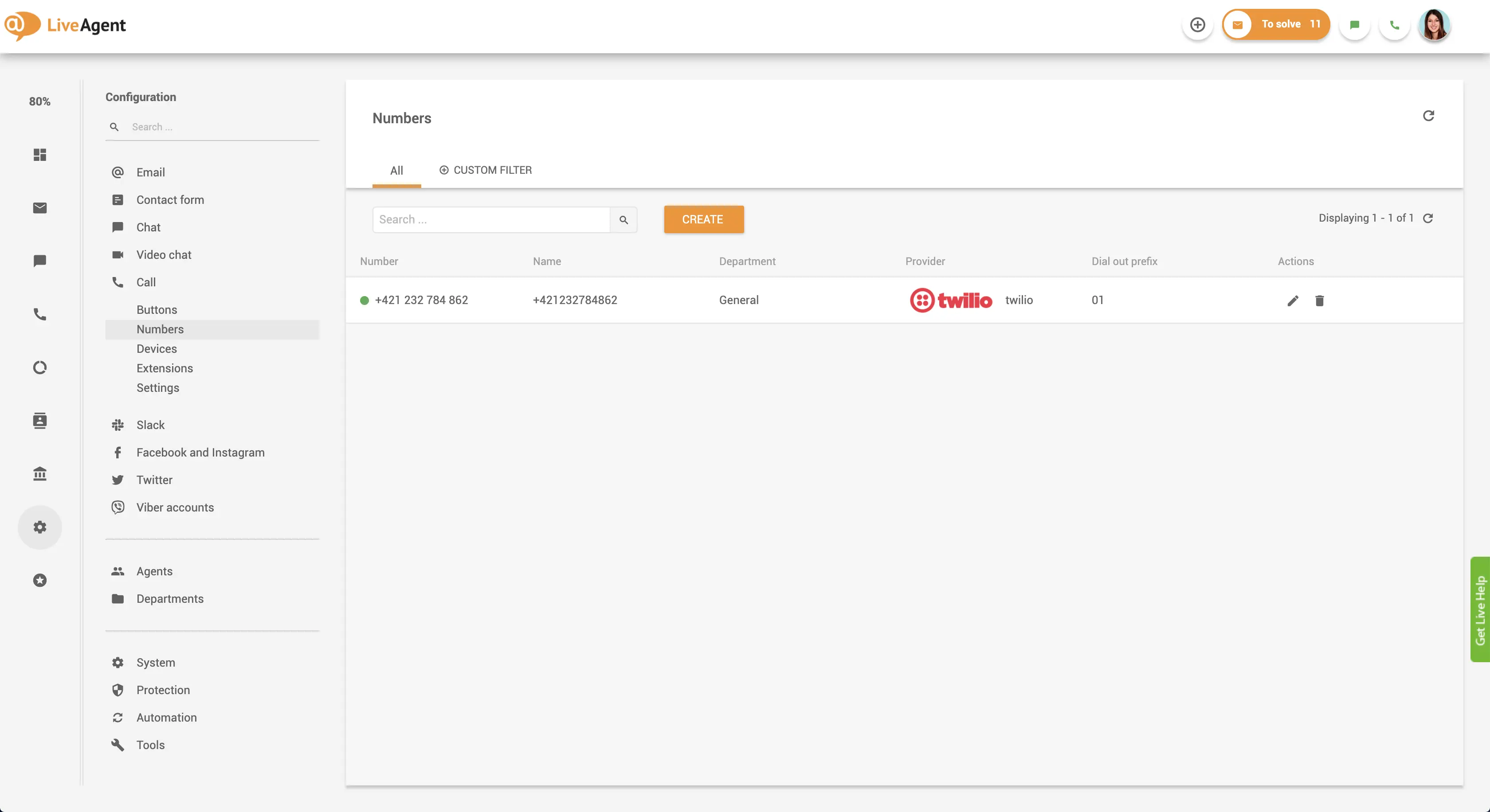 Tilslut telefonnummerinterfacen