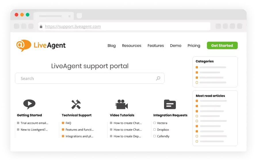 Kundeportal software - LiveAgent