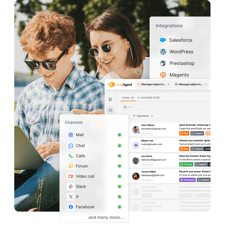 Alle kundesupportkanaler samlet i LiveAgent