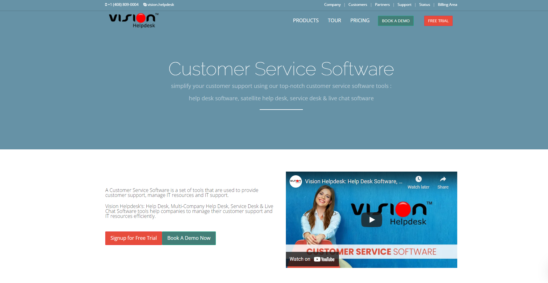 Visionhelpdesk help desk ticketing system hjemmeside