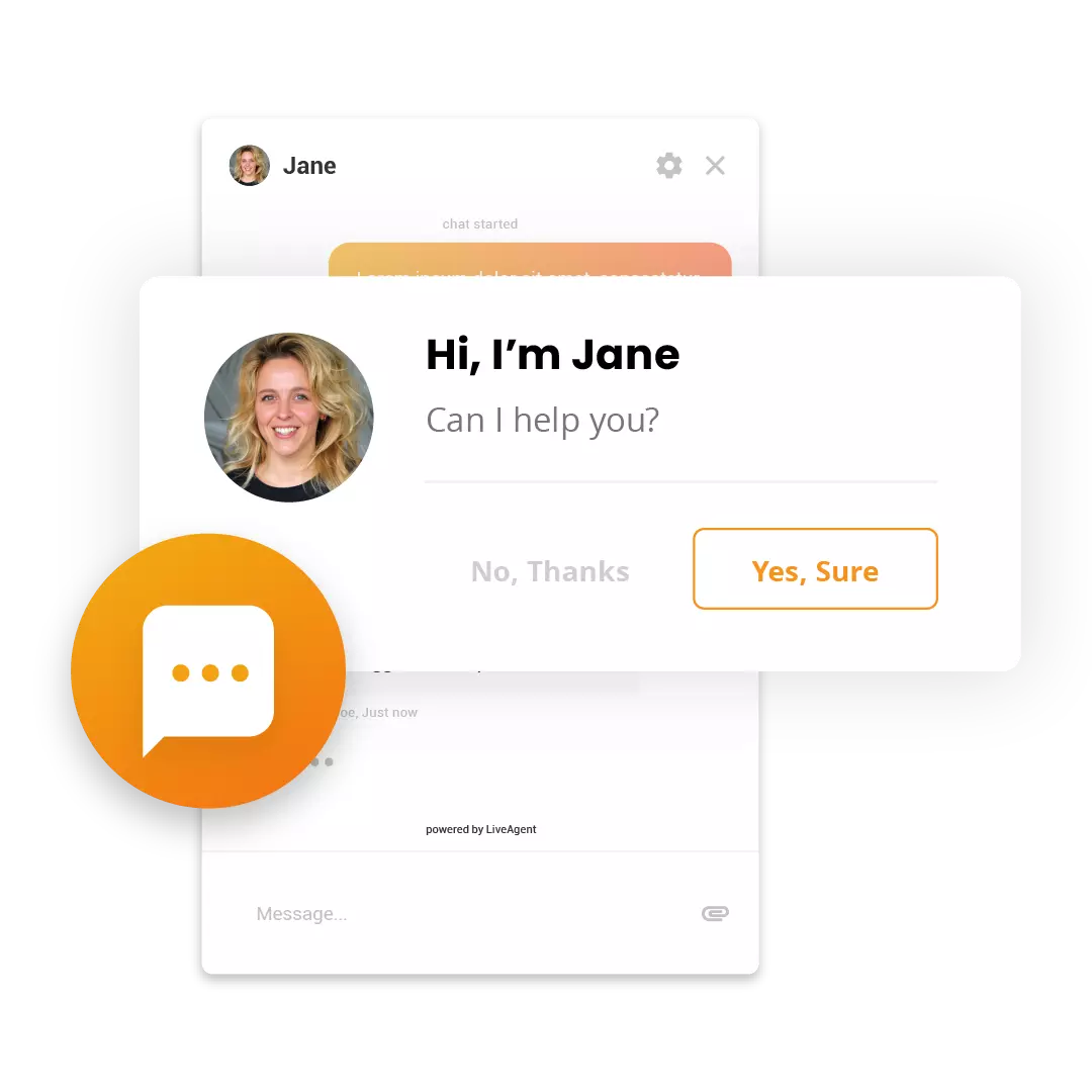 LiveAgent proaktiv chat invitation