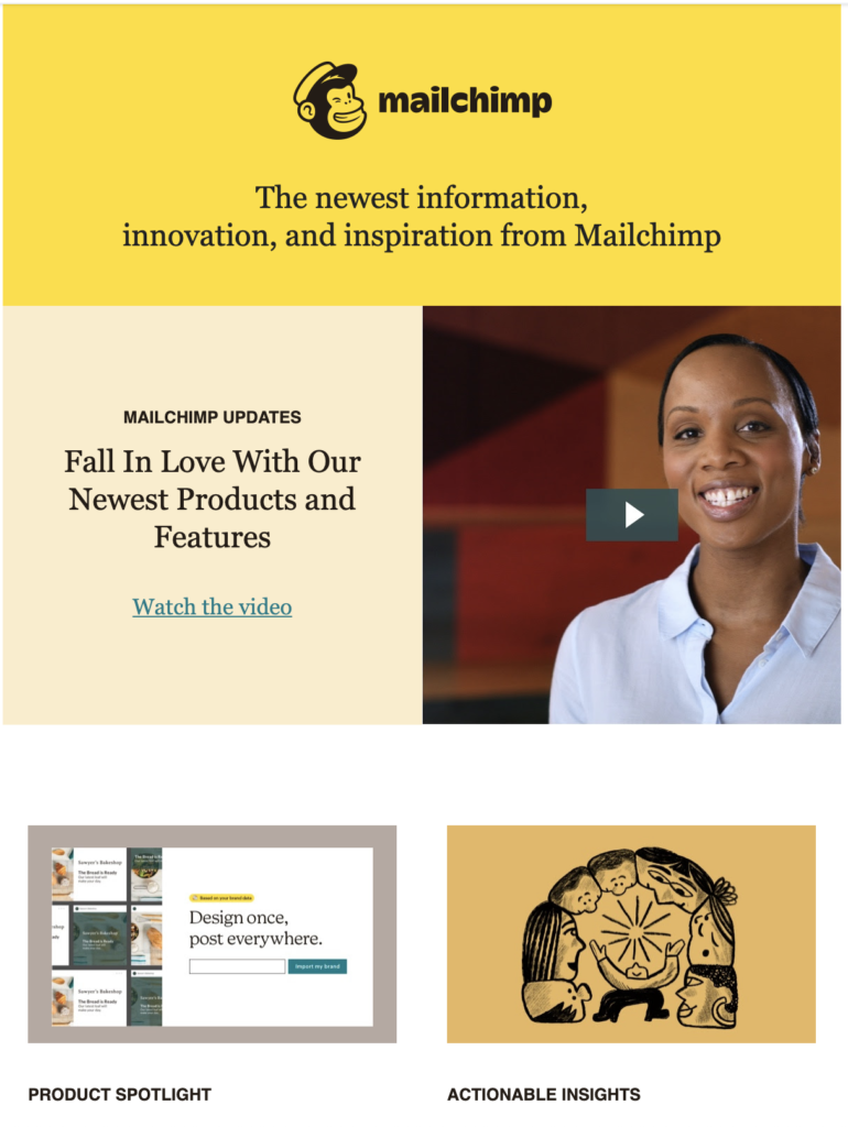 Mailchimp skabelon til nyt blogindlæg