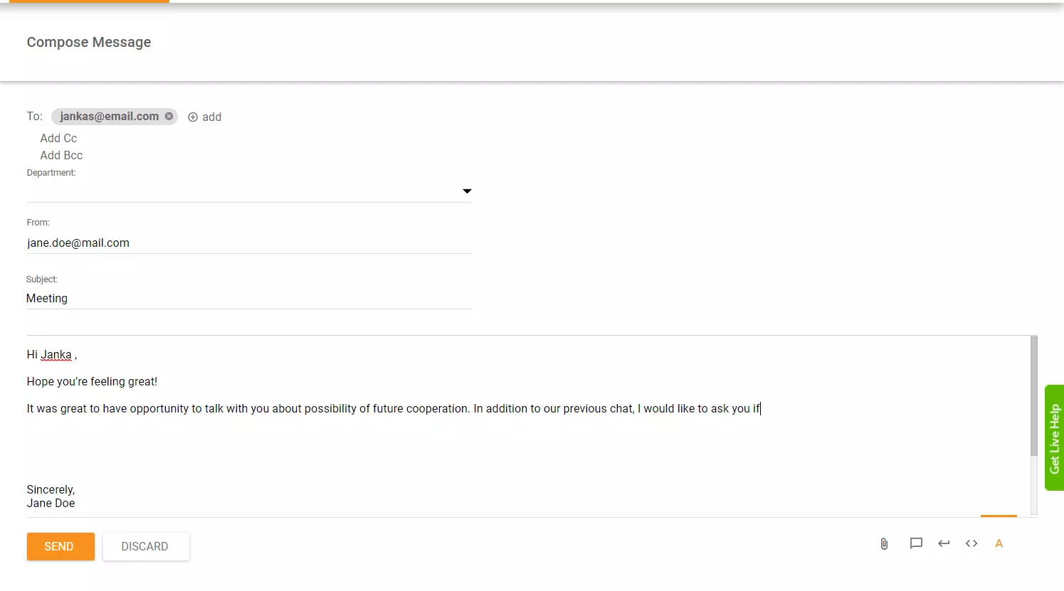 E-mail-åbningseksempel