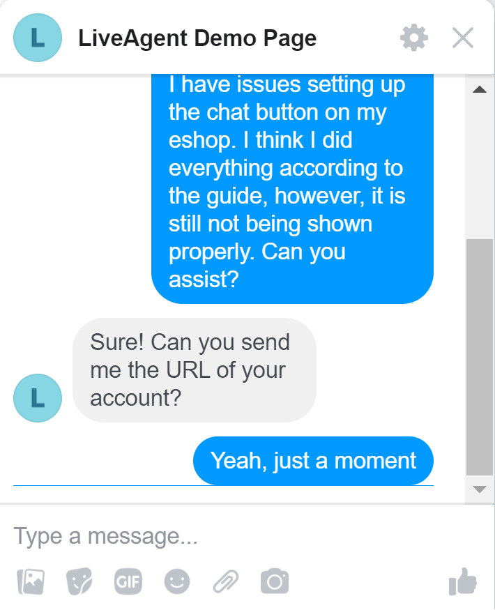LiveAgent demo side desktop svar