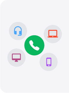Multiple supported call devices and phone numbers