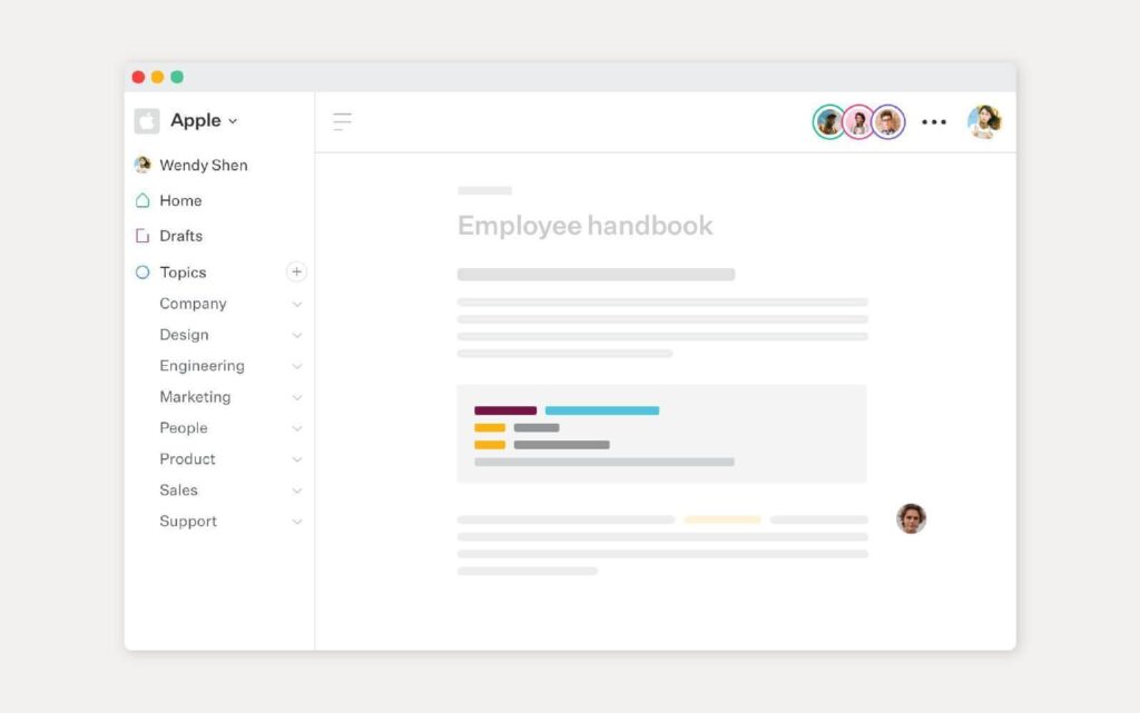 Screenshot af Slabs vidensbaseløsning