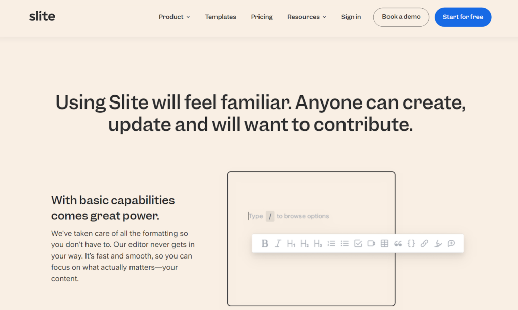 Slite vidensbase startside